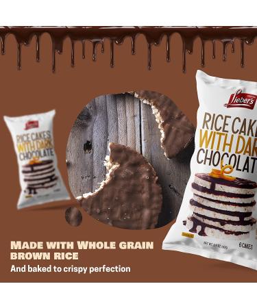 LIEBERS Dark Chocolate Rice Cakes - Kosher Certified, Dairy Free, Gluten Free Snack - Pack of 3 - Buy Online on GoSupps.com