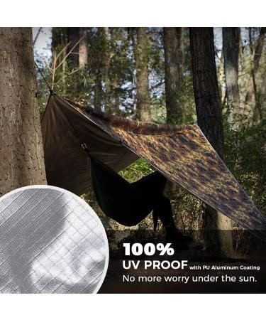 Bearhard Waterproof Camping Tarp 10x12ft - Lightweight Hammock Rain Fly with UV Protection - PU 3000mm Waterproof Backpacking Tarp for Hiking and Outdoor Adventure - Buy Online on GoSupps.com