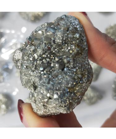 Natural Crystal Rough Home Decoration 1pcs 100-130g Natural Iron Pyrite Cluster Crystal Stone Rough Display Specimen Minerals Natural Quartz Crystals Stones ERBDRGAZ