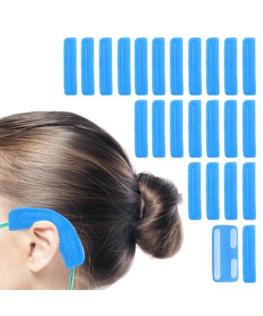24Pcs Nasal Cannula Ear Cushions, Cannula Face Soft Ear Protectors for Oxygen Users,Oxygen Supplies & Accessories Cannula to Help Relieve Ear Pain and Prevent Cheek Indentation Discomfort(Blue)