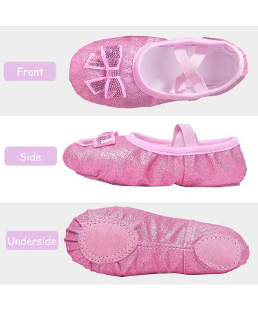 Happy Cherry Girl Ballet Shoes | Leather Sole Dance Shoes for Training | EU Size 32 Pavettes Rosa - Buy Online on GoSupps.com