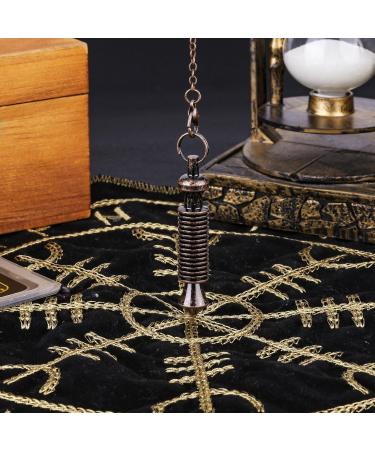 MookaiTEDECOR Spiritual Pendulum - Metal & Copper Fortune Telling Tool | Radiesthesia & Scrying | 16 Rings #20-Bronzed - Buy Online on GoSupps.com