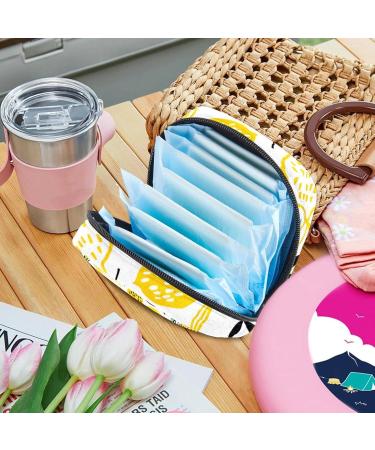 Napkin Storage Bag with Fruit-Lemon Patterns | Portable Period Bag for Women & Teens | Menstrual Cup & Breastfeeding Pillow Holder - Buy Online on GoSupps.com
