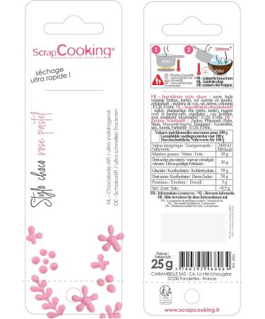 ScrapCooking - Stylo Choco Rose Pastel - Crayon Alimentaire P tisserie 25 g - Stylo D coratif Comestible - crire & Dessiner sur Desserts G teaux & Biscuits Anniversaire P ques - 6806 Rose pastel 25 g (Lot de 1) - Buy Online on GoSupps.com