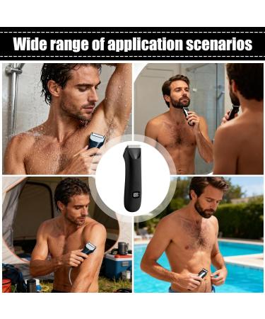 Tondeuse Poils Du Corps | Rasoir lectrique Faible Bruit Tondeuse Poils Pubiens Pour Hommes pour Parties Intimes Pubis Dos Aisselles Poitrine Bras Noir - Buy Online on GoSupps.com