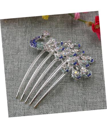 MAGICLULU Hairpin Comb Women Hair Accessories Rhinestone Hair Accessories Flower Hair Combs Bridal Headpieces for Womens Hair Accessories Tiara Hair Clip Comb Crystal Peacock Bride - Buy Online on GoSupps.com
