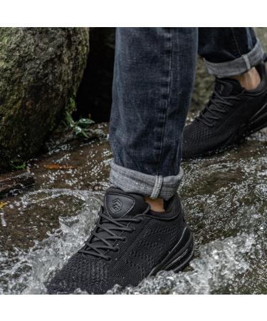 LARNMERN Men's Non Slip Work Shoes - Water Resistant Slip-On Sneakers for Kitchen & Food Service - Size 10, Black - Buy Online on GoSupps.com