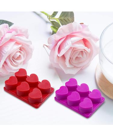 Milivixay 6-Cavity Heart Shape Wax Melt Containers - 25 Pack Clamshells for Tarts and Wax Melts - Buy Online on GoSupps.com