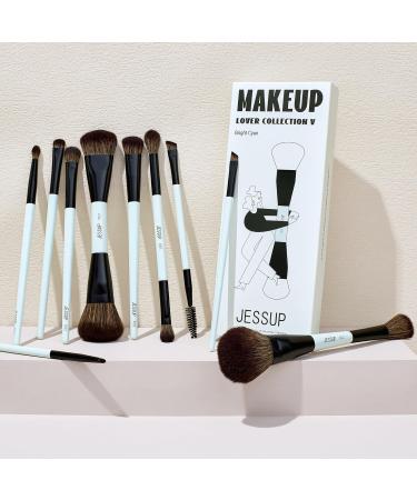 Jessup 10-Piece Makeup Brush Set | Ultimate 14-in-10 Duo-End Brushes for Foundation Eyeshadow Contour & More - International Shipping Available - Buy Online on GoSupps.com