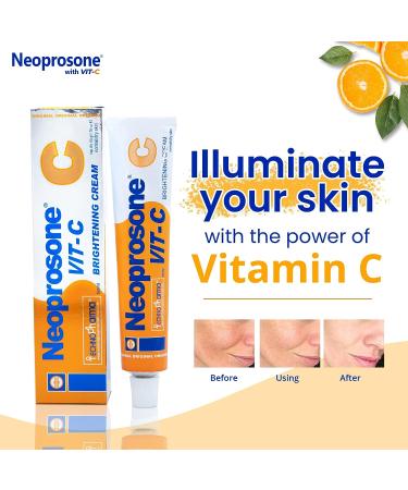 NEOPROSONE Skin Brightening Cream 1.7 Fl oz/50 ml with Vitamin C & Alpha Arbutin - Buy Now for Radiant Skin - Buy Online on GoSupps.com