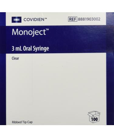 Monoject Oral Syringe 3ml Clear - Box of 100