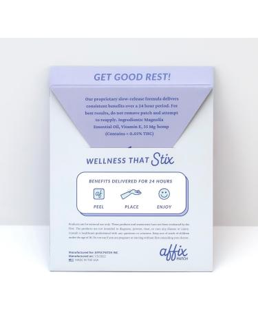 Affix RestFIX Hemp Patches - 6 Pack | Relaxation and Stress | Restful Night & Tranquil Mornings | 35mg Premium Hemp Magnolia Essential Oil | All-Natural 24 Hours of Calmness - Buy Online on GoSupps.com