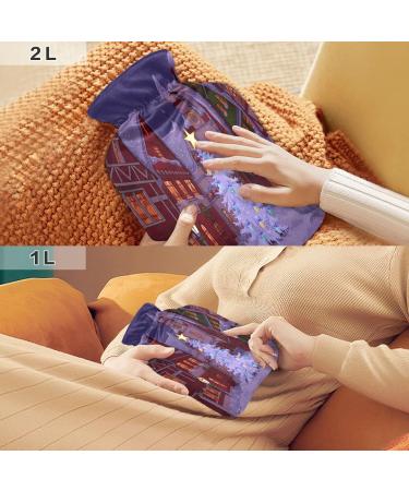 Buy Christmas Street 2L Hot Water Bottle with Cover - Pain Relief & Bed Warmer for Women - Buy Online on GoSupps.com