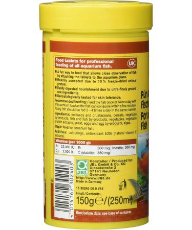 JBL NovoTab Complete Food for Carnivorous Aquarium Fish - 250ml Tablets | Best Freshwater & Marine Fish Diet | International Shipping - Buy Online on GoSupps.com