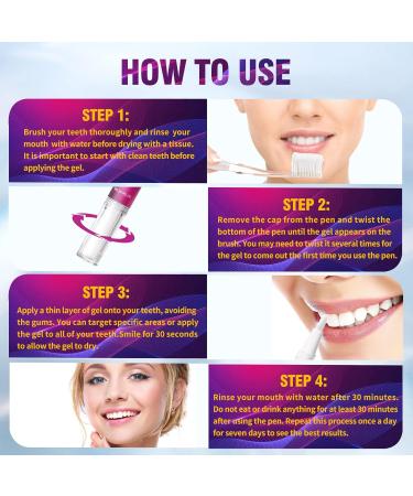 Professional Teeth Whitening Pen (3 Pack) - Fast, Effective & Painless - No Sensitivity - Natural Mint Flavor - Travel-Friendly - Buy Online on GoSupps.com