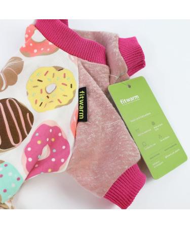 Fitwarm Donut Dog Pajamas - Soft & Breathable Pet Onesies for Small Dogs and Cats in Pink - Buy Online on GoSupps.com