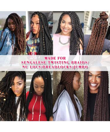 100% Brazilian Wool Hair Acrylic Yarn for African Braids/Senegalese Twist/Faux Locs/Wraps - Natural Black (4pcs) with Crochet Hook - Buy Online on GoSupps.com