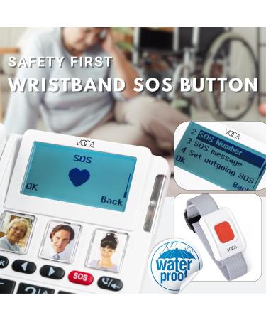 VOCA Big Button Phone for Elderly | CP140 4G Amplified Wireless Telephone with SOS Wristband - Buy Online on GoSupps.com