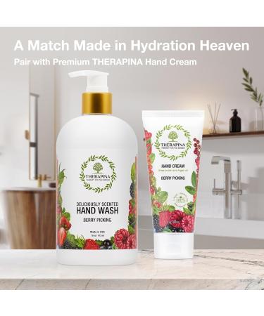 Aromatherapy Luxury Liquid Hand Soap - Vegan & Moisturizing with Aloe Vera & Botanical Oils | Berry Scent | 16 Oz for Bathroom & Kitchen - Buy Online on GoSupps.com