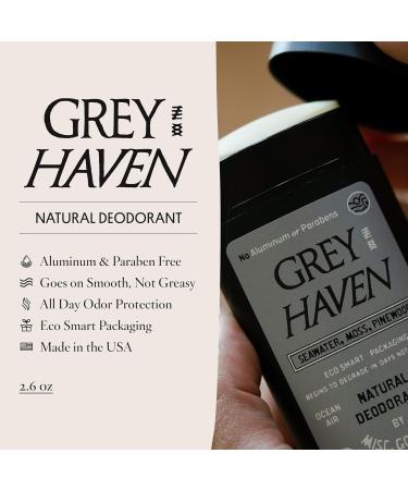 All Natural Deodorant For Men | All Day Odor Paraben Free & Aluminum Free Men's Deodorant | Skin Safe Natural Extract of Coconut Oil Shea Butter & Baking Soda | Greyhaven - 2.6 Oz - Buy Online on GoSupps.com