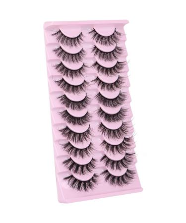 Yawamica 10 Pairs Fairy Strip Lashes - 5 Styles Mixed Cat Eye Look Spiky Faux Mink Eyelashes for Natural Wispy 3D Volume Lash Extension - Buy Now! - Buy Online on GoSupps.com