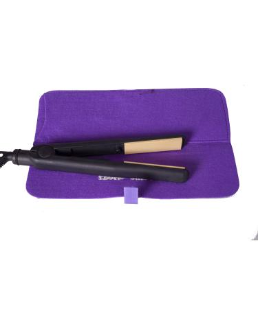Extreme Heat Protection Safety Mat with Storage Pouch for GHD Hair Straighteners and Tongs etc (Purple)
