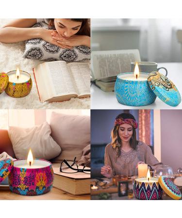 Colorful Scented Candles Gift Set for Women - 4 Pack 4.4 Oz Home Fragrance Candles, Perfect for Birthday, Valentines, Thanksgiving, Christmas, Mothers Day - Buy Online on GoSupps.com