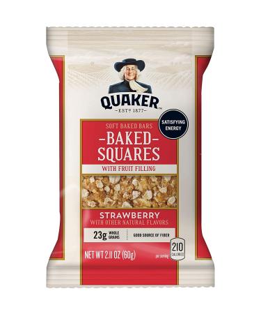 Quaker Baked Squares Variety Pack - Strawberry & Apple Cinnamon Soft Baked Bars (20 Bars) - Buy Online on GoSupps.com