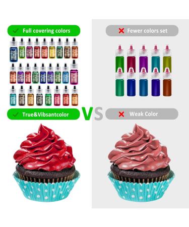 Fat-Soluble Food Coloring for Chocolate - 10 Pack Oil-Based Liquid Colors for Baking Fondant Cakes & Cookies | 6ml Each - Buy Online on GoSupps.com