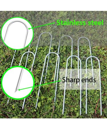 Galvanized Steel U-Shaped Trampoline Stakes Anchors - 11.8 inch High Wind Ground Anchor for Soccer Tents & Garden Decorations - Buy Online on GoSupps.com