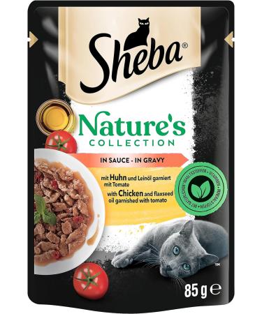 SHEBA Natures Collection in Sauce - Premium Wet Cat Food with Chicken - 28 x 85g Portion Bags - Ideal for International Shipping - Buy Online on GoSupps.com