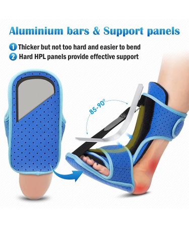 Plantar Fasciitis Night Splint with Support Plate - Relief for Heel Pain and Achilles Tendonitis - Buy Online on GoSupps.com