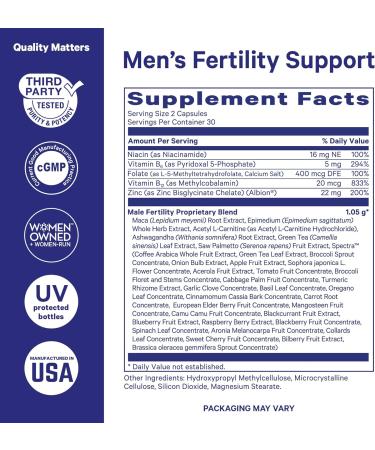 Pink Stork His and Hers Fertility Bundle: Fertility Supplements for Women Fertility Supplements for Men Fertility Prenatal Vitamin Vitex Inositol Folate Vitamin B6 60 Capsules - Buy Online on GoSupps.com