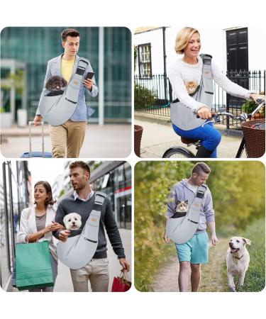 Cuby Dog Carrier Bag for Small Dogs | Breathable Cotton Travel Bag | Safe & Convenient for Pets (Gray-White) - Buy Online on GoSupps.com