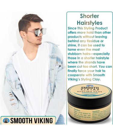 Smooth Viking Hair Clay for Men | Matte Finish & Strong Hold (2 oz) - Non-Greasy Styling Clay - Buy Online on GoSupps.com