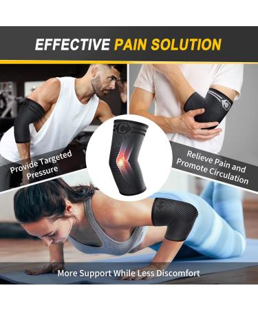 CAMBIVO 2 Pack Knee Brace (Black XL) & 2 Pack Elbow Brace (Black L) - Support and Compression for Joints - Buy Online on GoSupps.com