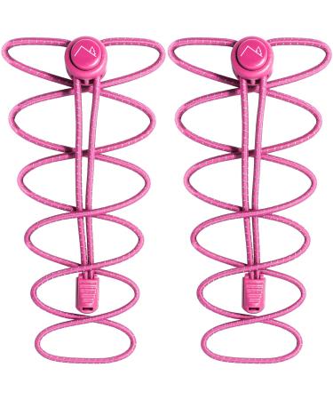 CampTeck Quick Release Shoelaces Elastic Shoelaces with Quick Lacing System Pink