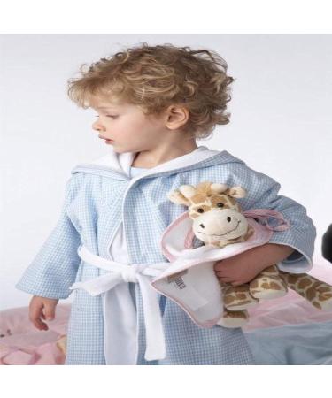 Buy WellYou Baby-Children's Vichy Check Bathrobe - 100% Cotton Unisex Sizes 68-122 | Blue & White - Buy Online on GoSupps.com
