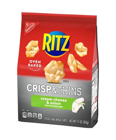 RITZ Crisp and Thins Cream Cheese and Onion Chips - 6 Pack, 7.1 oz Bags - Buy Online on GoSupps.com