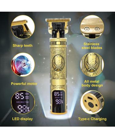 Beard Trimmer Hair Clippers Men Professional T-Blade Beard Trimmer Cordless USB Rechargeable Detailer Trimmer with LCD Screen Grooming Kit 7 in 1 for Barbers and Home Gifts for Men Haircut - Buy Online on GoSupps.com