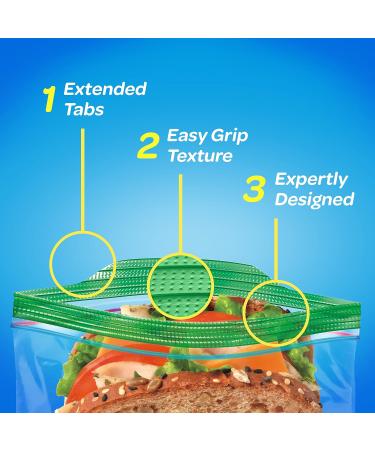 Ziploc XL Snack and Sandwich Bags for On-The-Go Freshness Grip 'n Seal Technology for Easier Grip Open and Close 30 Count XL (30 Count) Bags - Buy Online on GoSupps.com