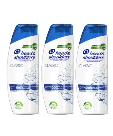 Head & Shoulders Classic Anti-Dandruff Shampoo, Up to 100% Dandruff Control, Clinically Proven, Dermatologically Tested, 3x500ml