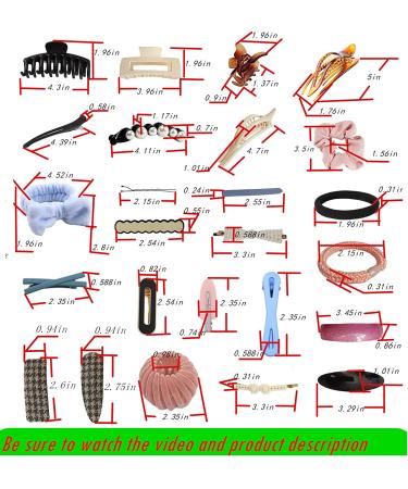 121 Pcs Variety Hair Clip Set | Big Claw Clips for Thick Long Hair | Non-slip Barrettes & Jaw Clips | No Bend Curl Pin Clips | Colorful Hair Accessories for Women - Buy Online on GoSupps.com