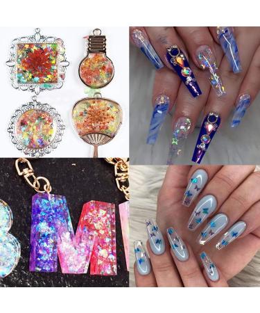 LoveOurHome Nail Glitters Sequins Set - Holographic Heart Butterfly Star Chunky Glitter Flakes for Nails & Crafts - Buy Online on GoSupps.com