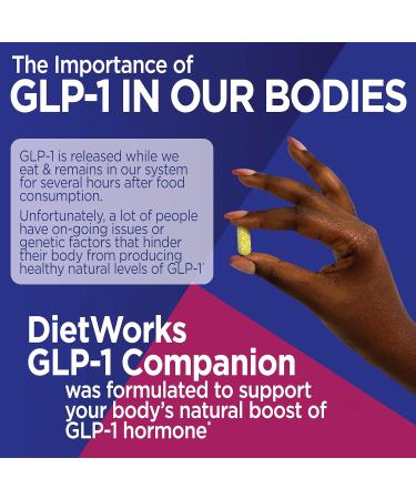 DietWorks GLP-1 Companion Semaglutide Support Promotes Digestion and Regularity Boosts Energy Levels 60 Tablets - Buy Online on GoSupps.com