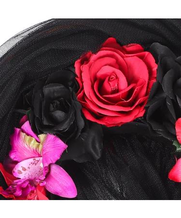 Beaupretty Halloween Rose Headband Flower Veil Headband Skull Hair Band Day of The Dead Headpiece Mexican Flower Headband Multi - Buy Online on GoSupps.com