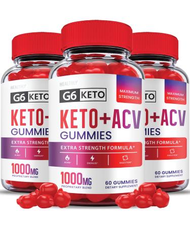 (3 Pack) G6 Keto Gummies - Official Formula Vegan - G6 Keto ACV Gummies G 6 Keto Gummies Weight Shark Loss Tank G 6 Keto ACV Gummy ss with Apple Cider Vinegar Vitamin B12 Beet Root (180 Gummies)