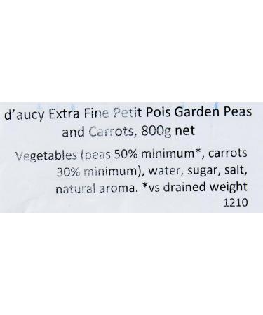  D'Aucy D'Aucy Peas & Carrots Extra Fine 800g - Buy Online on GoSupps.com