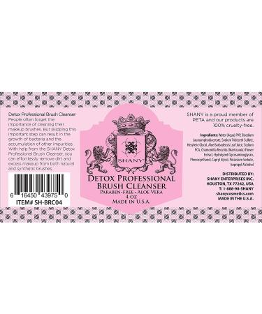 SHANY Detox Professional Brush Cleanser - Instant Dry - Travel Size 4oz - Buy Online on GoSupps.com