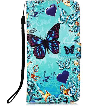 IMei-Konsktzh lle for Samsung Galaxy A25/A24 - Colorful PU Leather Protective Case with Card Holder & Stand | Love Butterfly Design - Buy Online on GoSupps.com
